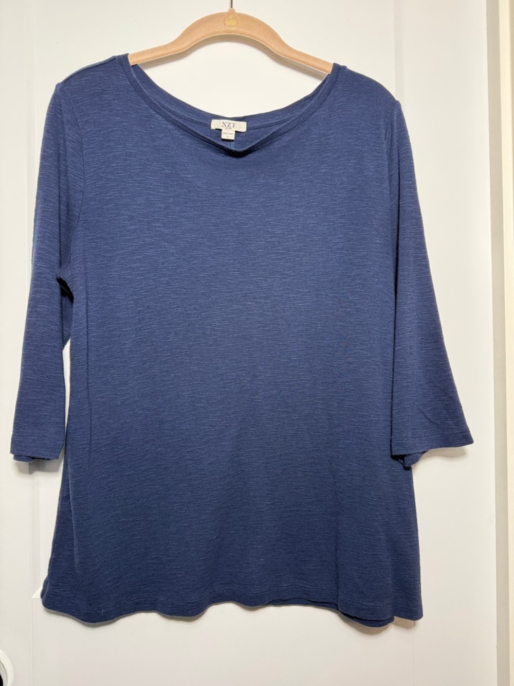 Nic and Zoe 3/4-Sleeve Lightweight Scoop Neck Top